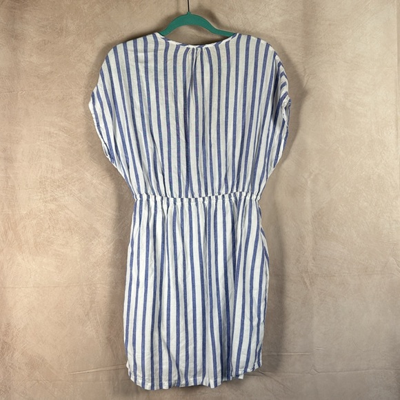 Rails Linen Tie Front Mini Dress Womens Medium Rayon Linen Blend Beachy Resort - Picture 5 of 11